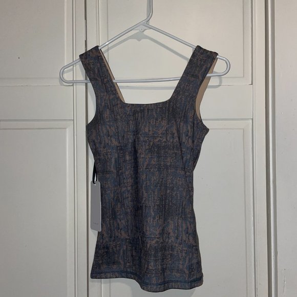 NWT Varley Aletta Abstract Printed Activewear Tank Top XS - Picture 2 of 6